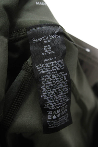 Sweaty Betty Womens Cropped Leggings Green Camo Size 8