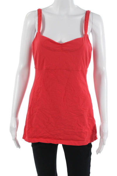 Lululemon Women Red Camisole Nylon Spandex Blend Sleeveless Size 10