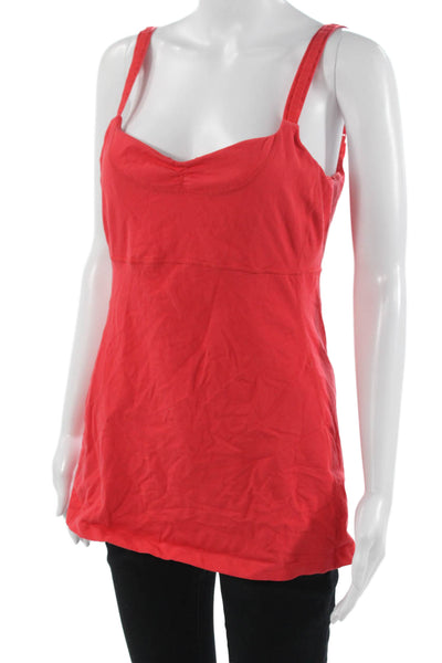 Lululemon Women Red Camisole Nylon Spandex Blend Sleeveless Size 10