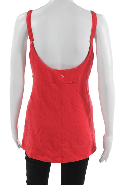 Lululemon Women Red Camisole Nylon Spandex Blend Sleeveless Size 10