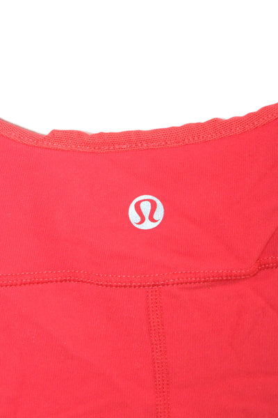 Lululemon Women Red Camisole Nylon Spandex Blend Sleeveless Size 10