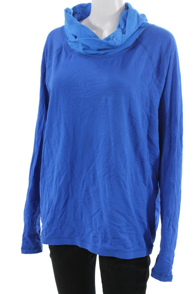 Lululemon Womens Pullover Sweatshirt Blue High Neck Long Sleeve Size 8