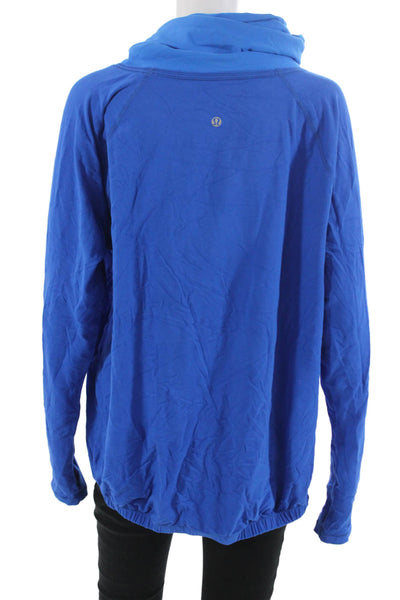 Lululemon Womens Pullover Sweatshirt Blue High Neck Long Sleeve Size 8