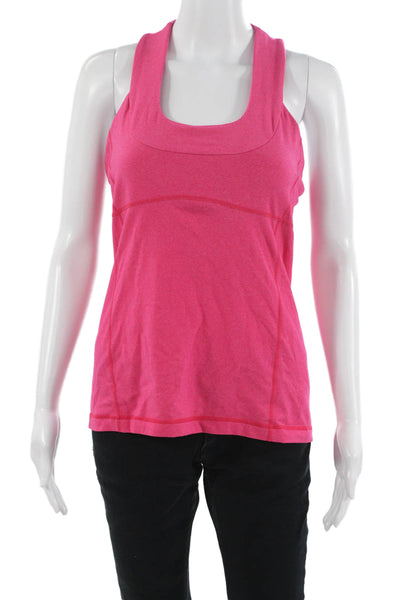 Lululemon Womens Pink Square Neck Sleeveless Tank Size 10