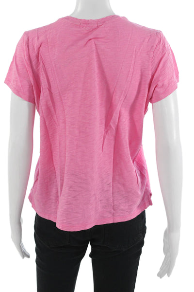 Goldie Womens Basic Pink Crew Neck Short Sleeve T-Shirt Size M