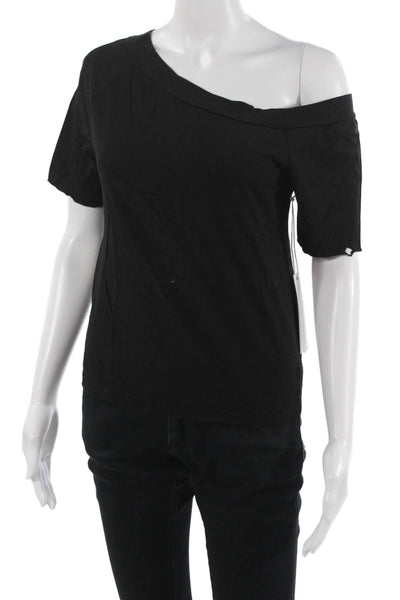 Stateside Women Basic Black Short Sleeve Supima Cotton T-Shirt Size XS