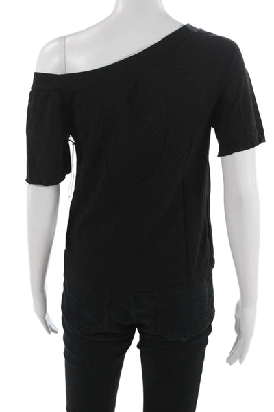 Stateside Women Basic Black Short Sleeve Supima Cotton T-Shirt Size XS