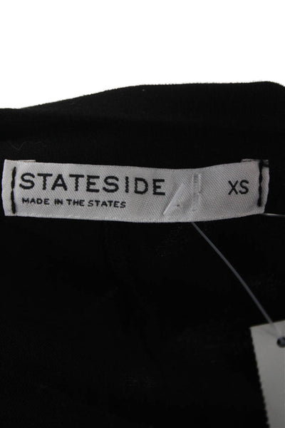 Stateside Women Basic Black Short Sleeve Supima Cotton T-Shirt Size XS