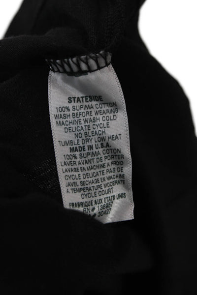 Stateside Women Basic Black Short Sleeve Supima Cotton T-Shirt Size XS