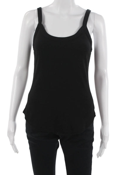 Michael Stars Women Basic Camisole Black 100% Cotton Sleeveless Size L