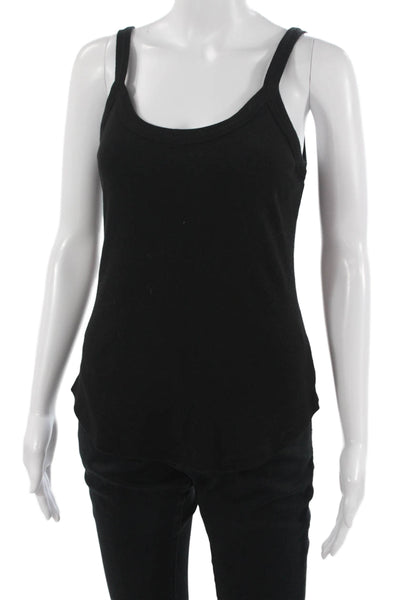 Michael Stars Women Basic Camisole Black 100% Cotton Sleeveless Size L
