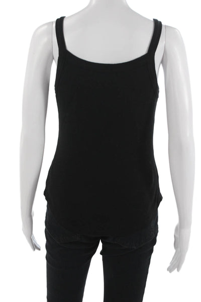 Michael Stars Women Basic Camisole Black 100% Cotton Sleeveless Size L