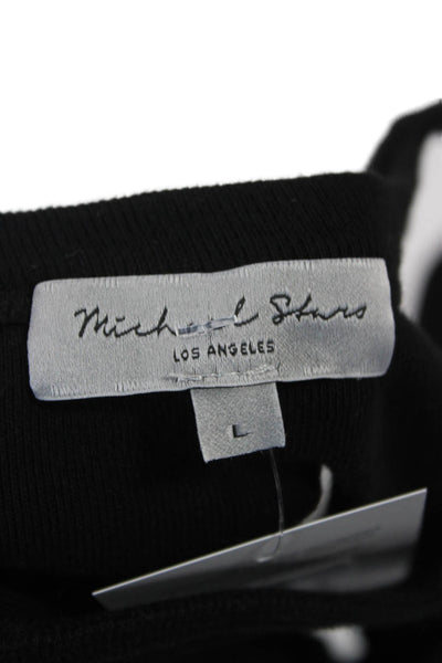 Michael Stars Women Basic Camisole Black 100% Cotton Sleeveless Size L
