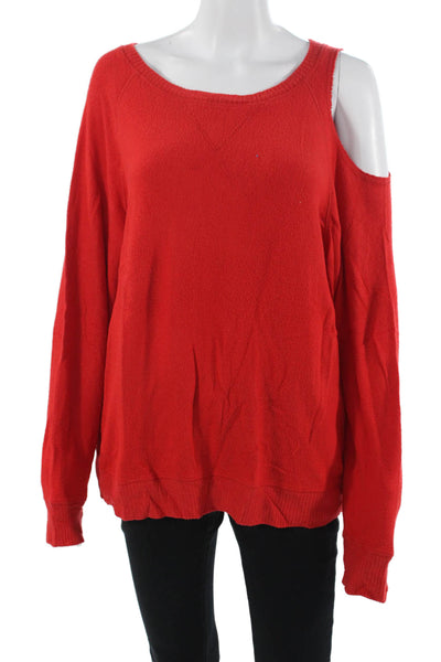 LNA Unisex Pullover Sweater Red Long Sleeve Round Neck Size M