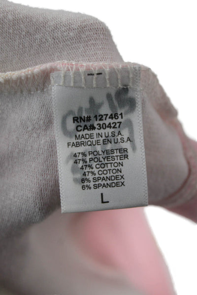 Wildfox Womens Pullover Sweatshirts Pink Striped Long Sleeve Size L
