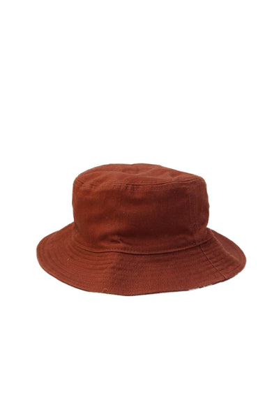 Madewell Unisex Adults Cotton Bucket Hat Burnt Orange Size M/L