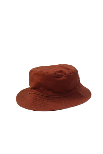 Madewell Unisex Adults Cotton Bucket Hat Burnt Orange Size M/L