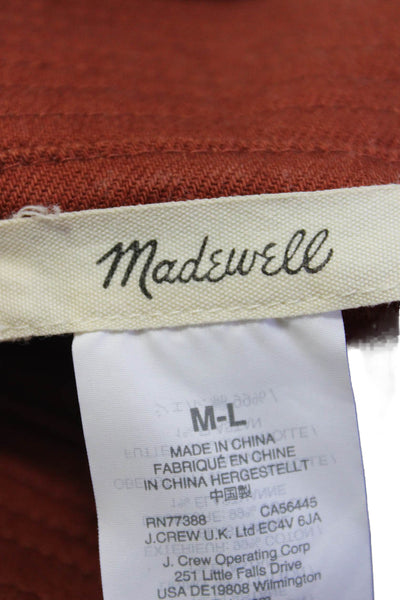Madewell Unisex Adults Cotton Bucket Hat Burnt Orange Size M/L