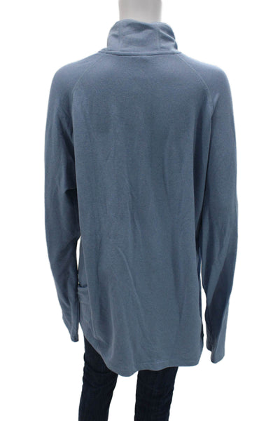 Helly Hansen Mens Stand-Up Mock Neck Zip Hoodie Blue Long Sleeve Size 2X