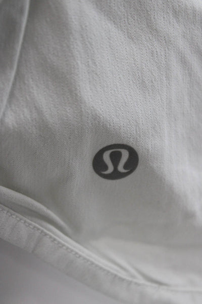 Lululemon Womens White Nylon Blend Zip Sports Shorts Size 10
