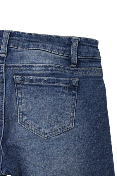 Tractr Girls Cotton Distressed Ankle Skinny Jeans Blue Size 8