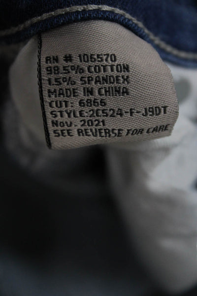 Tractr Girls Cotton Distressed Ankle Skinny Jeans Blue Size 8