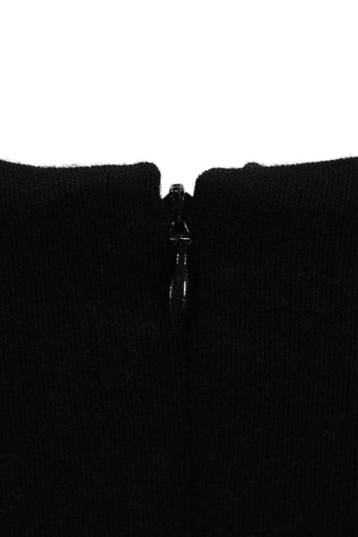 Tom And Linda Platt Women Sheath Dress Black Long Sleeve Zip Back Size 12