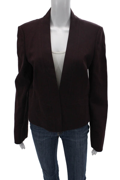 Boss Hugo Boss Womens Brown Designer Blazer Long Sleeve Polyester Size 10