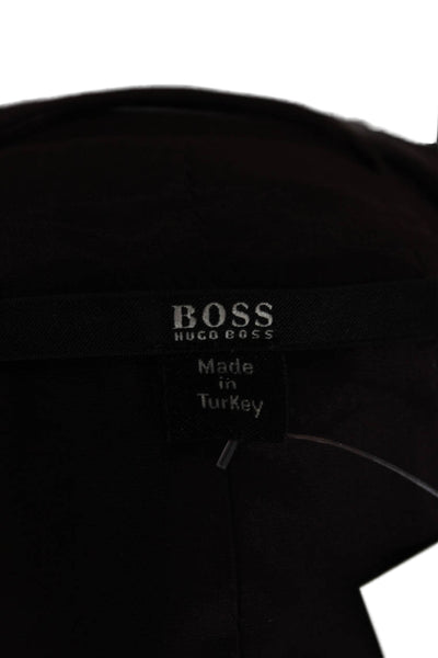 Boss Hugo Boss Womens Brown Designer Blazer Long Sleeve Polyester Size 10