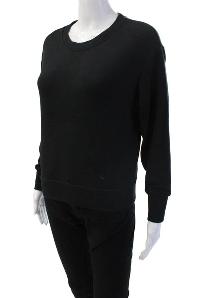Ugg Women Pullover Sweatshirt Black Crew Neck Recycled Polyester Size XS