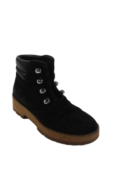 3.1 Phillip Lim Womens Suede Lace Up Ankle Boots Black Size 38 8