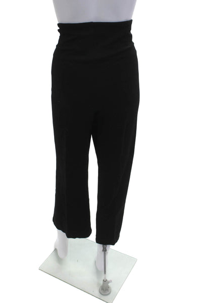 Lysse Women Cropped Pants Black Viscose Nylon Stretch Size 2X