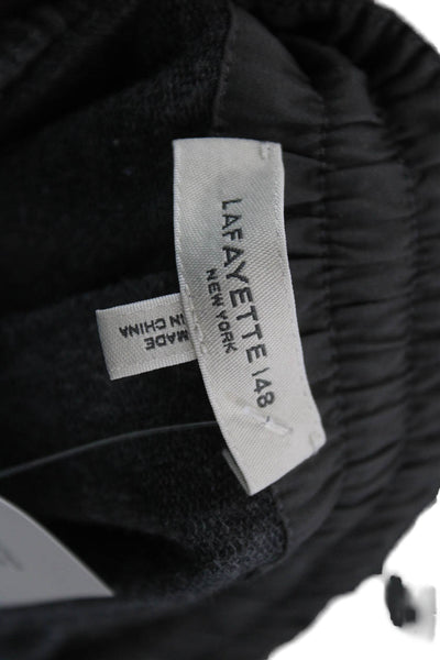 Lafayette 148 New York Womens Cropped Sweatpants Dark Gray Drawstring Size 38