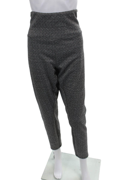Lysse Women Dark Gray Herringbone Ankle Cropped Pants Size 2X