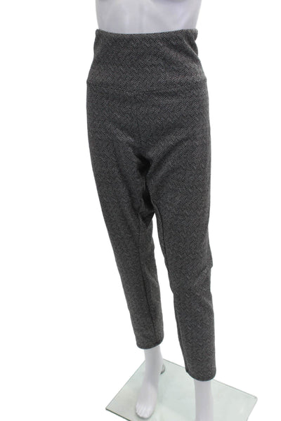 Lysse Women Dark Gray Herringbone Ankle Cropped Pants Size 2X