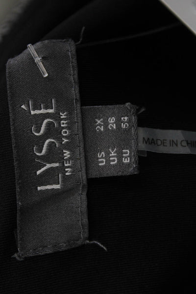 Lysse Women Dark Gray Herringbone Ankle Cropped Pants Size 2X