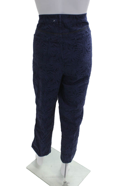 Lafayette 148 New York Women Cropped Pants Dark Blue Size 16