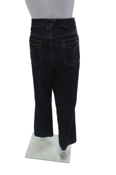 Calvin Klein Womens Dark Blue Straight Jeans Mid Rise Plus Size 18