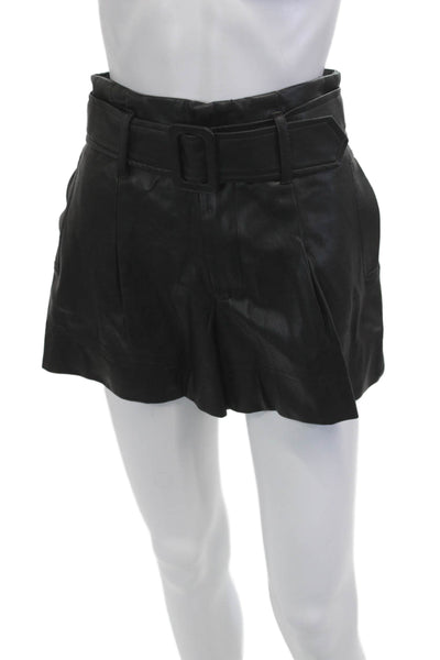Trf Collection Zara Unisex Biker Shorts Black Polyurethane Buckle Size XS