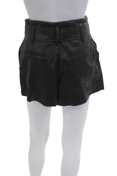 Trf Collection Zara Unisex Biker Shorts Black Polyurethane Buckle Size XS