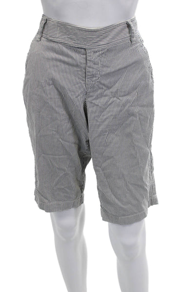 Vince Unisex Bermuda Chino White Striped Shorts Size 8