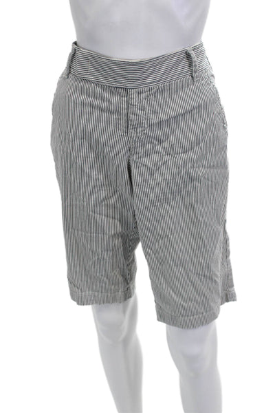 Vince Unisex Bermuda Chino White Striped Shorts Size 8