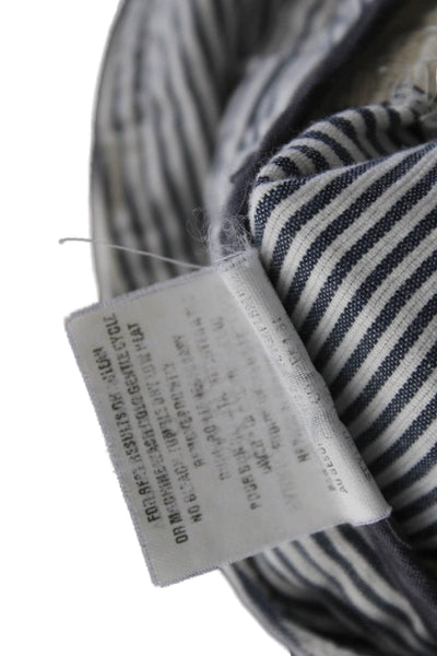 Vince Unisex Bermuda Chino White Striped Shorts Size 8