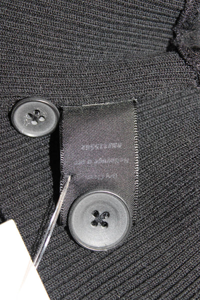 Elizabeth & James Unisex Black V Neck Cardigan Rayon Blend Long Sleeve Size XS