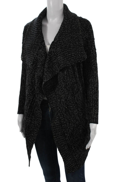 RD Unisex Cardigan Sweater Dark Gray Button Long Sleeve Size M