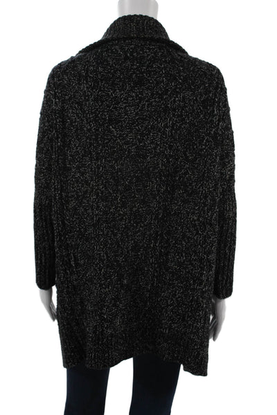 RD Unisex Cardigan Sweater Dark Gray Button Long Sleeve Size M