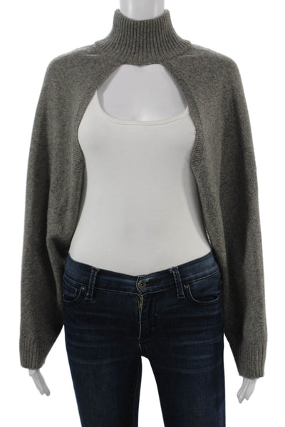 Current Air Unisex Gray Turtleneck Long Sleeve Acrylic Blend Sweater Size M