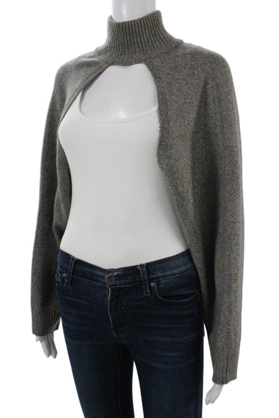Current Air Unisex Gray Turtleneck Long Sleeve Acrylic Blend Sweater Size M