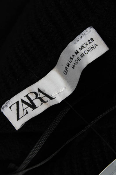 Zara Unisex Black Turtleneck Pullover Sweater Long Sleeve Classic Size M