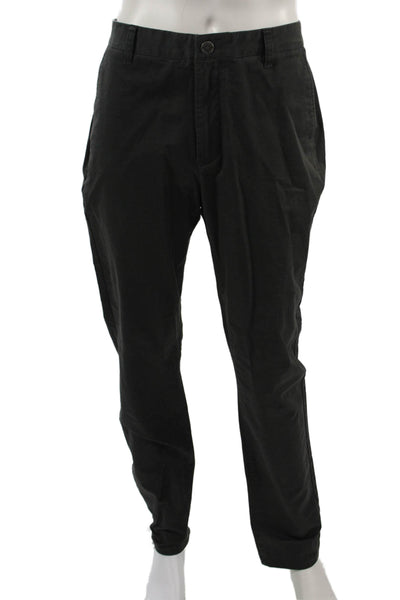 Bonobos Men Chino Pants Black Button Cotton Stretch Size 34